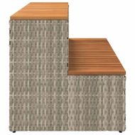 Стъпало за джакузи Светло сиво 100x50x50,5 cm Поли ратан