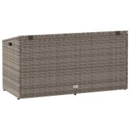 Кутия за съхранение в градината сива 110x50x58 cm Поли ратан