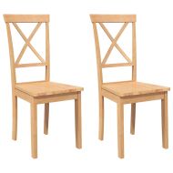 трапезни столове 2 бр. масивна дървесина гума