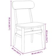 трапезни столове 2 бр. масивна дървесина гума