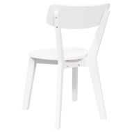 трапезни столове 2 бр. бяла масивна дървесина гума