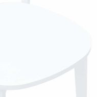 трапезни столове 2 бр. бяла масивна дървесина гума