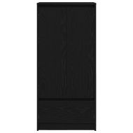 Шкаф с чекмеджета, черен дъб 55,5x34x119,5 см, инженерно дърво
