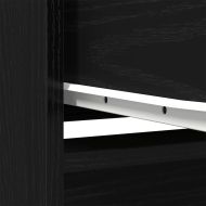 Шкаф с чекмеджета, черен дъб 55,5x34x119,5 см, инженерно дърво