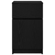 Нощни шкафчета, 2 бр, черни, 39x35x65 см, инженерно дърво