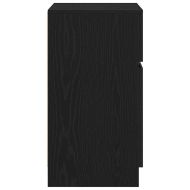 Нощни шкафчета, 2 бр, черни, 39x35x65 см, инженерно дърво