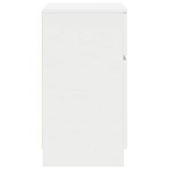 Нощни шкафчета, 2 бр, бели, 39x35x65 см, инженерно дърво