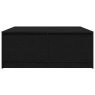 Масичка за кафе с чекмеджета Черен дъб 100x100x40 см