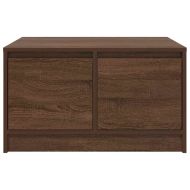 Масичка за кафе с чекмеджета, kафяв дъб 70,5x70x40 см