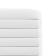 Трапезни столове, 4 бр, бели, изкуствена кожа