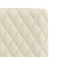 Трапезни столове, 2 бр, кремави, изкуствена кожа