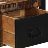 Нощни шкафчета 2 бр. многоцветен масивна дървесина възстановена