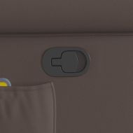 Масажен стол, кафяв, лъскава изкуствена кожа