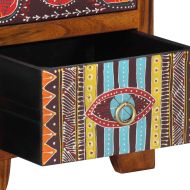 Нощно шкафче 2 бр. 35x35x45 cm масивна дървесина акация