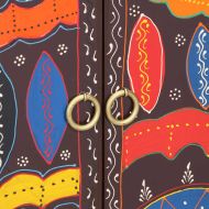 Бюфет Многоцветен 50x35x60 Масивна дървесина Акация