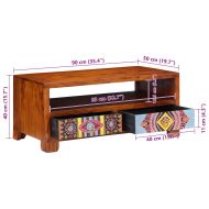 Маса за кафе, 90x50x40 см, акациево дърво масив