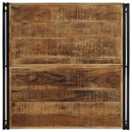 Масичка за кафе 100x100x35 cm Масивна груба дървесина Манго