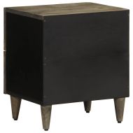 Нощни шкафчета 2 бр. светло сиво масивна дървесина манго