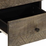 Нощни шкафчета 2 бр. светло сиво масивна дървесина манго