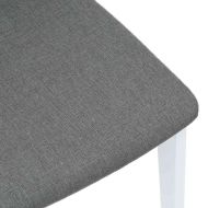 Трапезни столове с възглавници 2 бр Бяла масивна дървесина гума