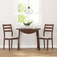 Трапезни столове с възглавници 2бр Кафяв масивна дървесина гума