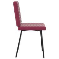 Трапезни столове, 2 бр, виненочервени, кадифе