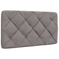 Рамка за легло с LED без матрак, таупе, 80x200 см, плат