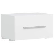 5 броя ТВ шкафове с LED осветление Мат бяло инженерно дърво