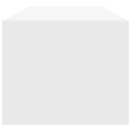 ТВ шкаф Бяло 100x31x25,5 см Инженерна дървесина