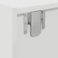 ТВ шкаф Бяло 100x31x25,5 см Инженерна дървесина