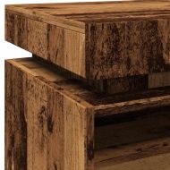 Нощни шкафчета с LED осветление 2 бр, старо дърво, 40x39x48,5см