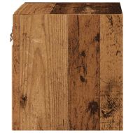 Стенни ТВ шкафове с LED осветление, 2 бр, Дъб артизан