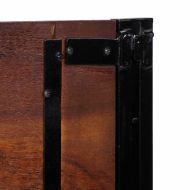 табла за глава 140 cm масивна дървесина и желязо