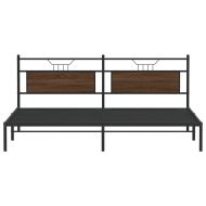 Рамка за легло без матрак Кафяв дъб Инженерна дървесина