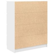 Сайдборд, бял, 80x35x99 см, инженерно дърво