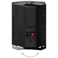 Стенни стерео високоговорители 2 бр черни вътрешни/външни 100 W