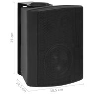 Стенни стерео високоговорители 2 бр черни вътрешни/външни 100 W