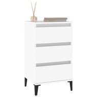Нощно шкафче, бяло, 40x35x70 см, инженерно дърво
