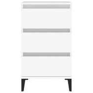 Нощно шкафче, бяло, 40x35x70 см, инженерно дърво