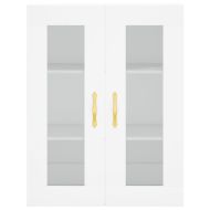 Висок шкаф, бял, 69,5x34x180 см, инженерно дърво