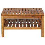 Маса за кафе, 65x65x35 см, акациево дърво масив