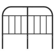 Метална табла за глава, черна, 120 см