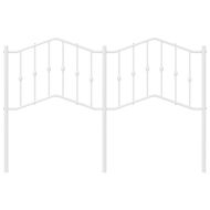 Метална табла за глава, бяла, 140 см