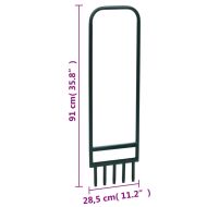 Аератор за трева с 5 кухи зъбци зелен прахово боядисана стомана