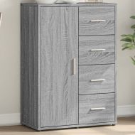 Сайдборд, сив сонома, 60x31x84 см, инженерно дърво