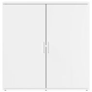 Сайдборд, бял, 79x38x80 см, инженерно дърво