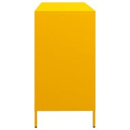 Бюфет, горчица жълто, 135x39x73,5 см, студеновалцувана стомана