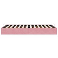 Османска рамка за легло без матрак, розова, 120x200 см, кадифе