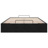 Османска рамка за легло без матрак, черна, 120x200 см, кадифе