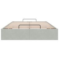 Османска рамка за легло без матрак, светлосива 120x200см кадифе